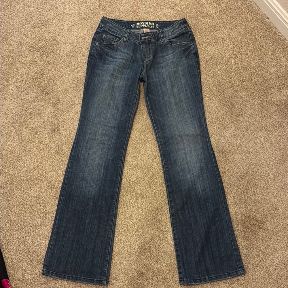 Mossimo Supply Co. Blue Flare Wide Leg Denim